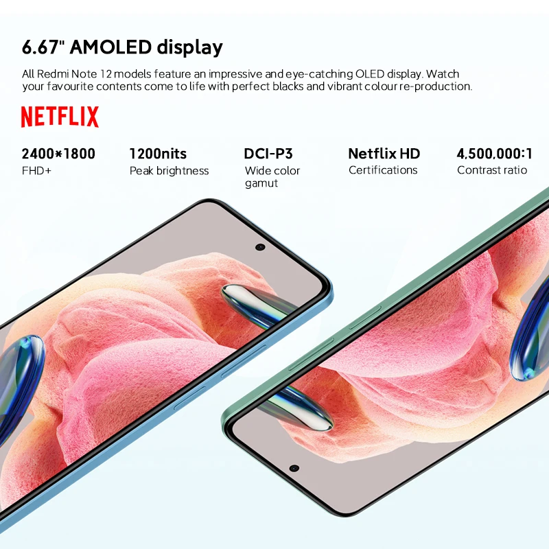 Global Version Xiaomi Redmi Note 12 120Hz AMOLED 33W Fast Charge Snapdragon 685 Octa Core 50MP Triple Camera 5000mAh