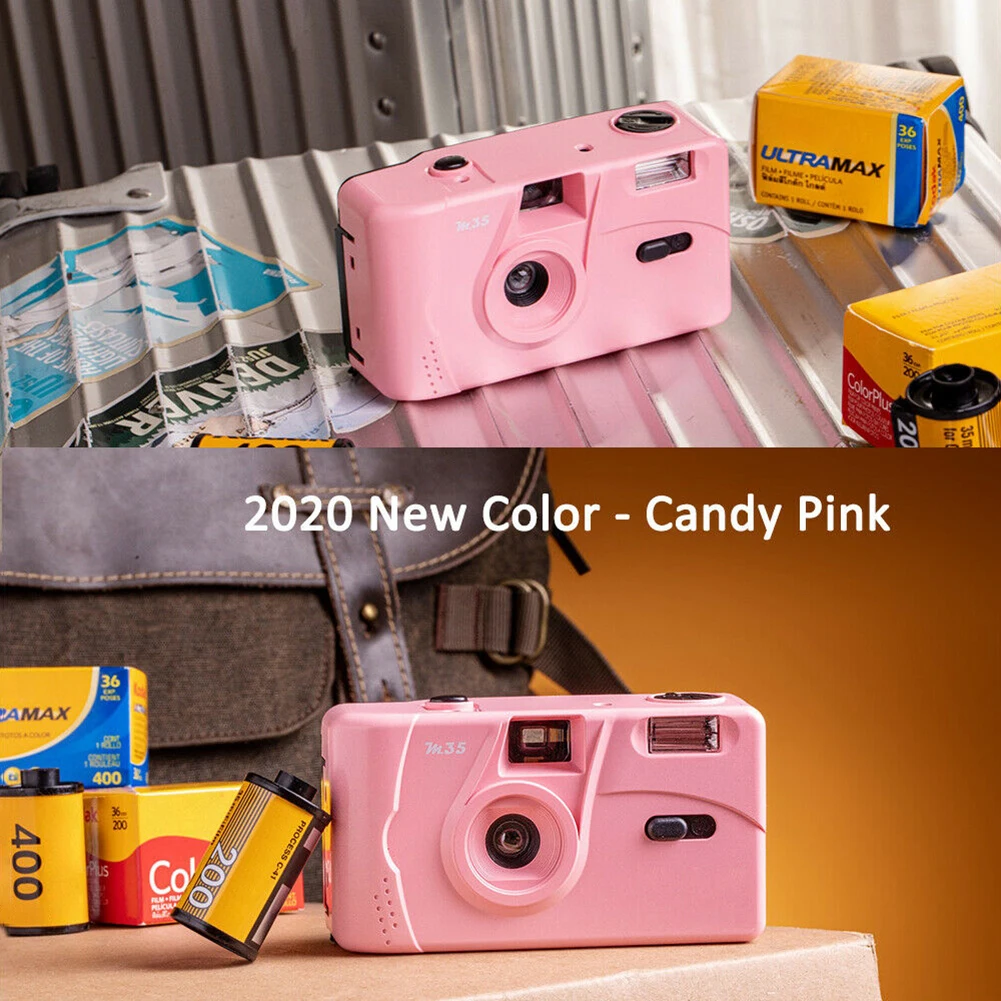 Kodak M35 35mm Film Camera - Focus Free, Reusable, Built in Flash, Easy to  Use (Candy Pink) 