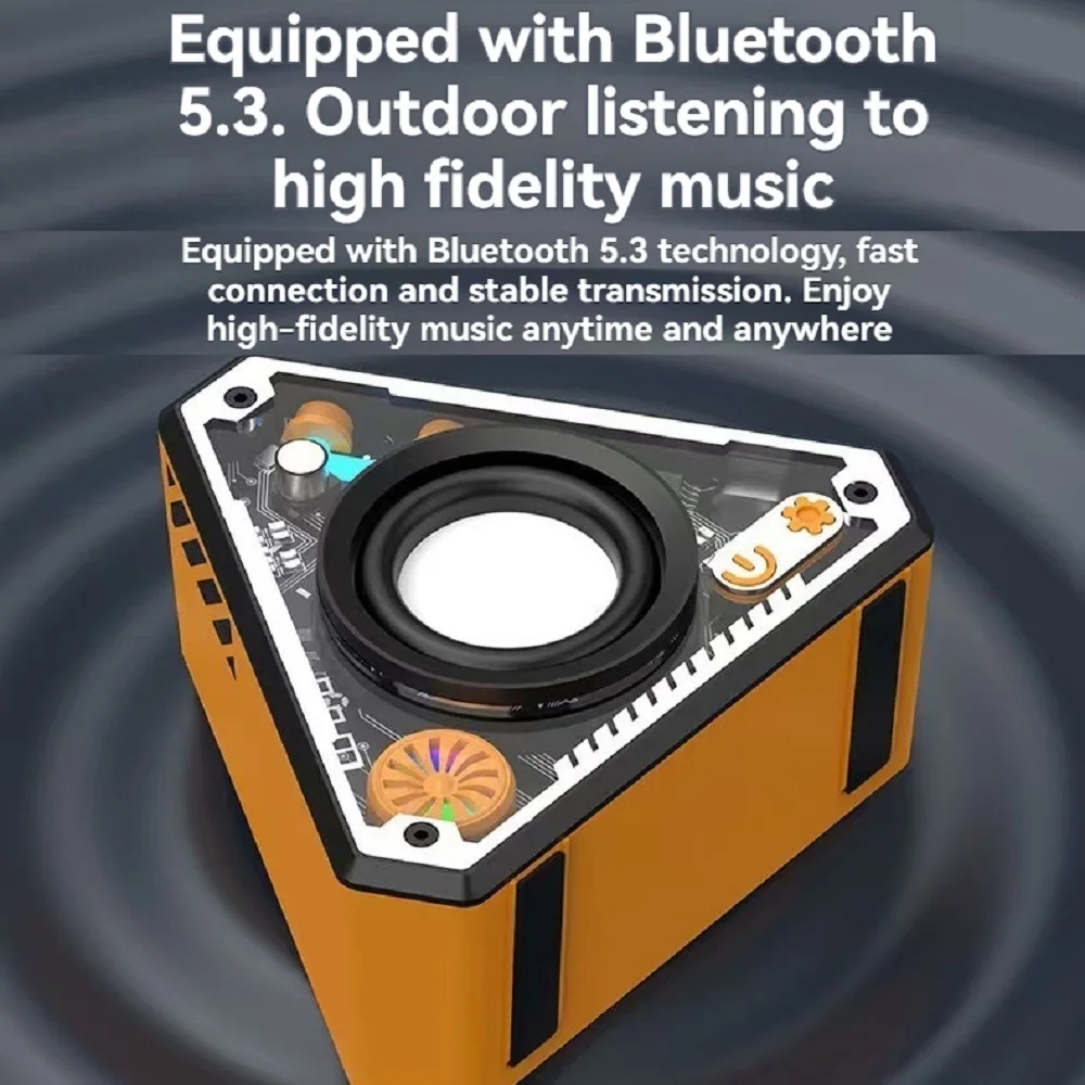 Bluetooth Speaker Subwoofer HiFi Surround Sound Outdoor Home Portable Wireless Bluetooth Speaker Music Player 696 Cool Mecha