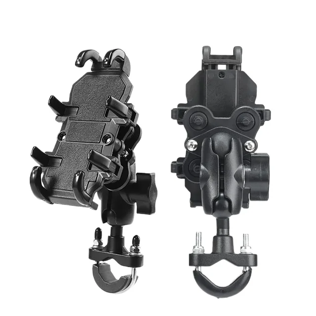 Moto Motorcycle Phone Mount Handlebar Holder Shockproof GPS Bracket Motorbike Scooter Universal Anti-vibration Smartphone Clamp