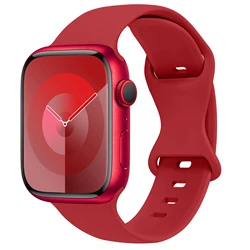 Premium Silicone Sport Strap for Smartwatch - Versatile and Durable Bracelet (Rose Red)