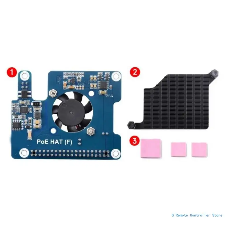 RPI 5 POE PoE(Power over Ethernet) 확장 보드 냉각 모듈 온보드 팬 네트워크 표준의 새로운 기능