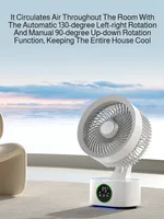 Ventilateur mural Portable avec télécommande, ventilateur électrique pliable, Rechargeable par Usb, veilleuse, refroidisseur d'air, secousse domestique 5