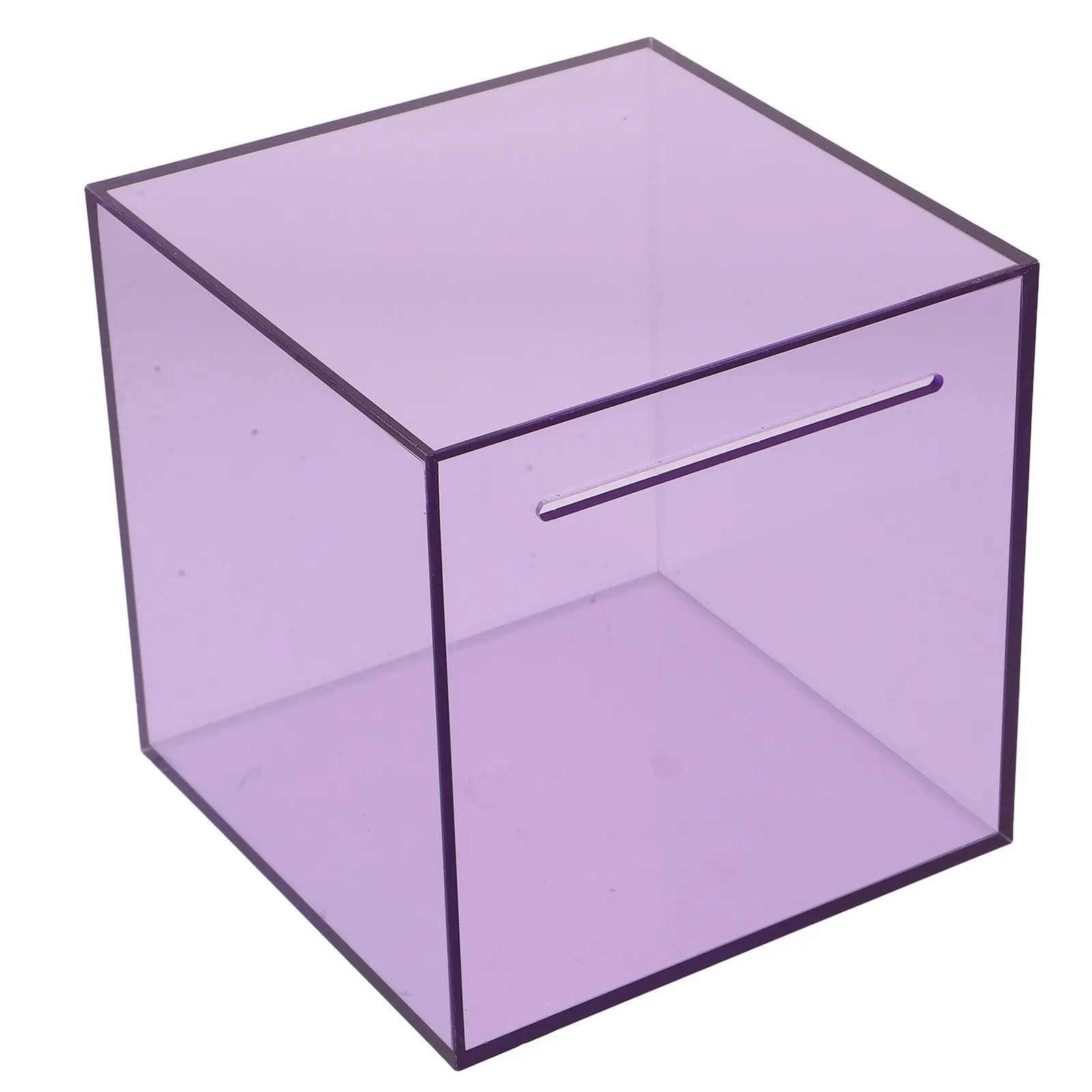 투명 아크릴 돈 모으는 항아리, 상단 슬롯형, 대용량, 깨지지 않는 투명 저금통, 성인, 어린이, 가정, 사무실용