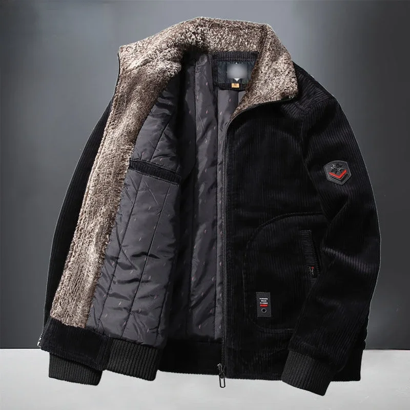 Winter Coat Men Corduroy Jacket Parkas Thicker Coats Warm Bomber Jacket Military Tactical Luxury Brands Outerwear