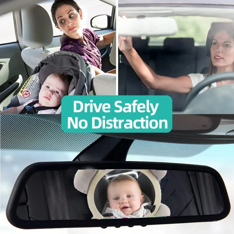 Headrest Safest Car Mirror For Baby Baby Car Mirror Adjustable