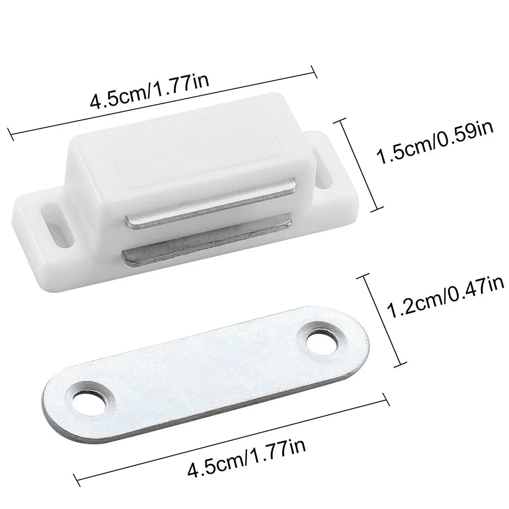 Door closers magnetic catches non-iron magnet cabinet cabinet latches door catch magnetic white 4.5cm 6PCS