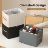 Foldable Shoe Organizer, Fabric Shoe Hanger With Cover, Adjustable Dividers For Shoe Storage Drawer Box Container Cube Box Fits 6