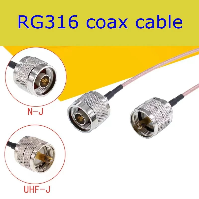 Uhf Pl259 Macho Plugue para n Masculino Conncetor Uhf Macho para L16 n Macho Friso para Rg316 Trança Cabo Coaxia Baixa Perda 50 Ohm Rg316 Sl16
