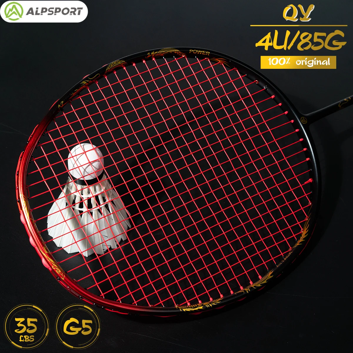 AlpsportQY4UG5T800ProfessionalRacketMaximum38lbsTournament