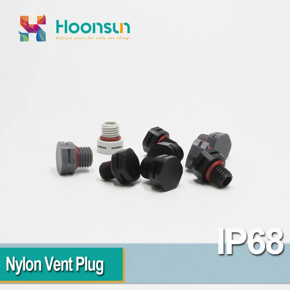 5 pcs M16x1.5 M16*1.5 M16 Nylon Screw Vent Stop Plug Breathable Valve Black