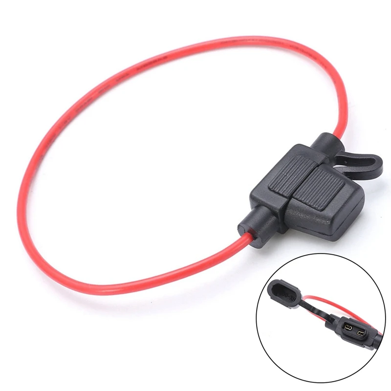 

Car Fuse Holder Mini Blade Fuse Holder Splash-proof Box 30CM with Fuses Blade Wire Cutoff Switch Socket Automotive Fuse Socket