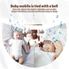 Wooden Soft Brown Bear Bed Bell Toy For Newborns Aged 0-12 Months Baby Room Mobile Hanging Decoration Accessories Baby Toy Gift 2