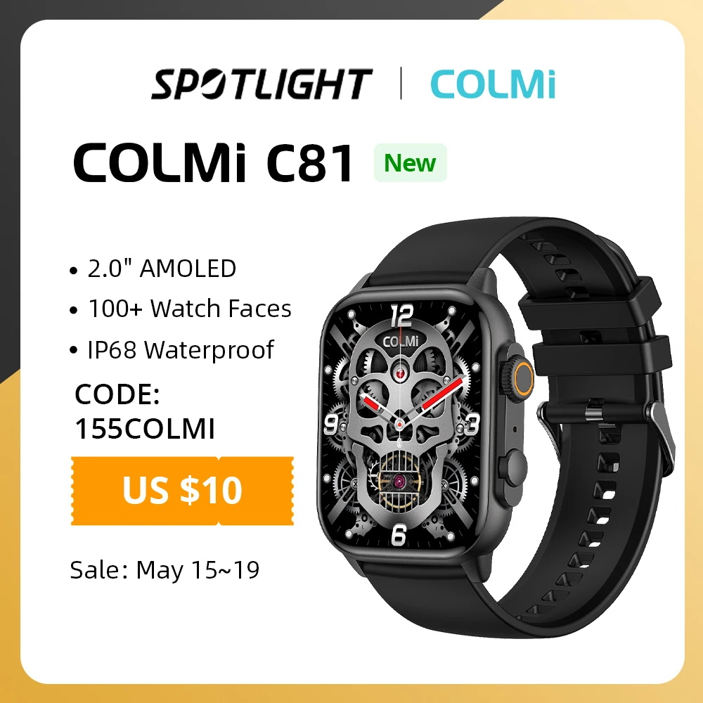 Colmi C81 2.0'' Amoled Smartwatch Support Aod, 100 Sports Modes, Ip68 Waterproof Smart Watch Men Women Pk Ultra Series 8 - Smart Watches - AliExpress - Топ-200 товаров с Али