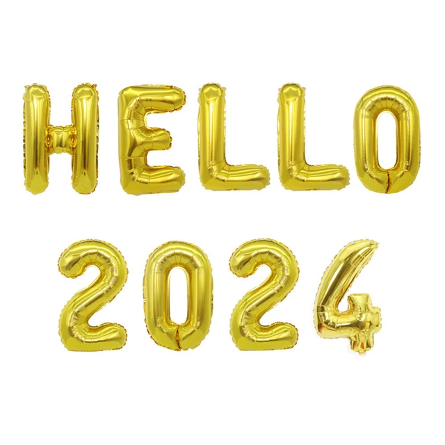 23 inch 2024 BLOCK PHRASE - GOLD (AIR-FILL ONLY)