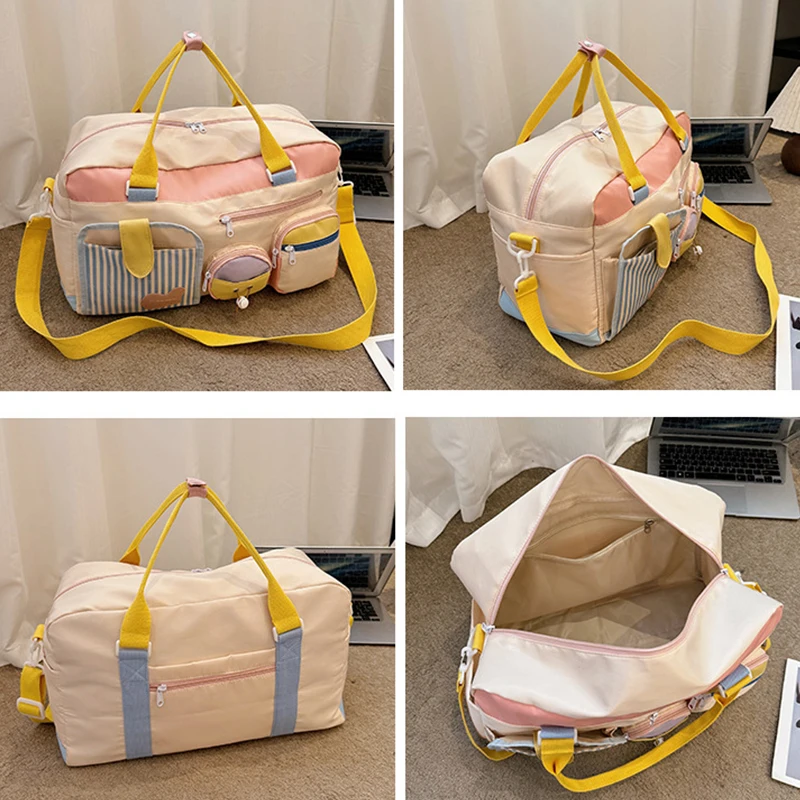 Dopamine Women's Travel Bag Large Capacity Handbag Multiple Pockets Sports Shoulder Bag For Women Yoga Fitness bag