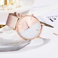 Clothing Accessories Light Luxury Geometric Stitching Style Ladies Watch Fashionable Simple Style Quartz Wristwatch Reloj Mujer 1