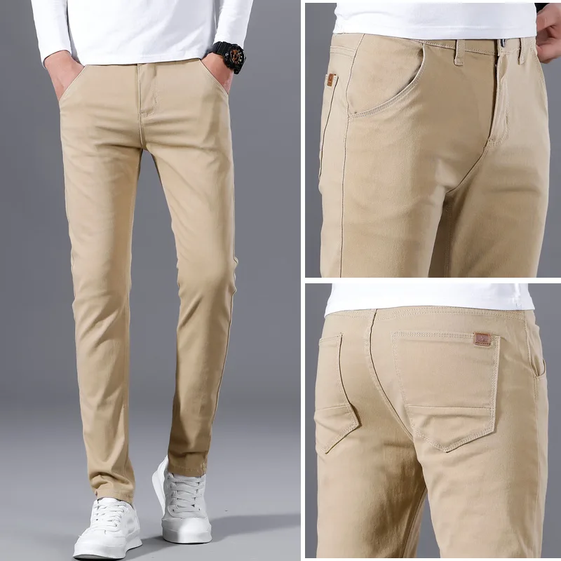 Men's Trousers Spring Autumn Casual Pants Sports Slimming New Straight Tube Small Leg Trousers 28-38 Men Pants men trousers