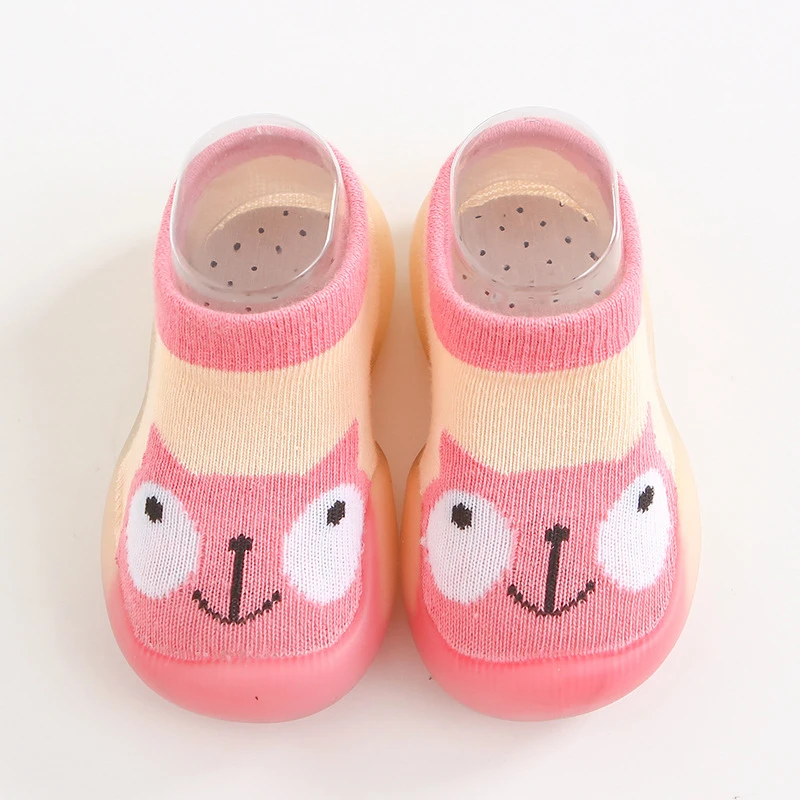 Cute Animal Pattern Toddler Shoes Newborn Baby Boys Girls Soft Soled Breathable First Walkers Skin-friendly Floor Socks 4
