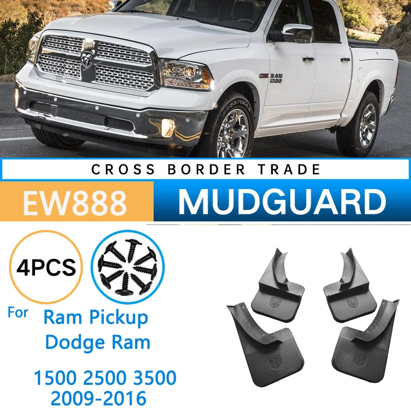 

for Ram Pickup Dodge Ram 1500 2500 3500 2009~2016 Front Rear Wheel Mudguards Fender Mudflap Mud Flaps Splash Car Accessories