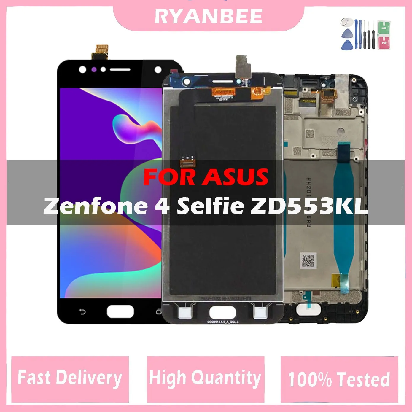 

100% Tested 5.5 LCD Display For ASUS Zenfone 4 Selfie ZD553KL X00LD LCD Display Panel Touch Screen Digitizer With Frame