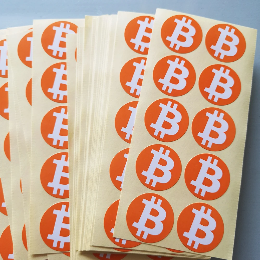 암호화폐 팬을 위한 500개 30mm 비트코인 ​​로고 라벨 스티커 미래 돈 홍보는 어디든 껍질을 벗기고 붙이는 것뿐입니다. -  AliExpress