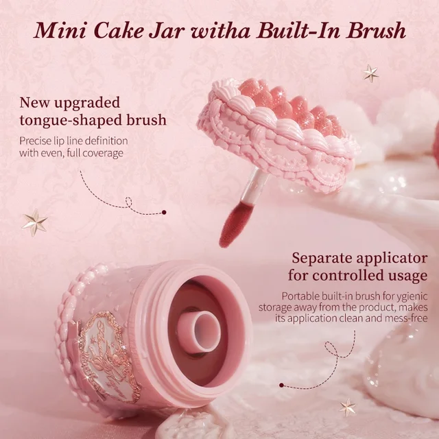 Flower Knows Strawberry Cupid Collection Cake Lip Cream 5ml Velvet Lip Tint - High Pigment Color Longwear Matte Lipstick