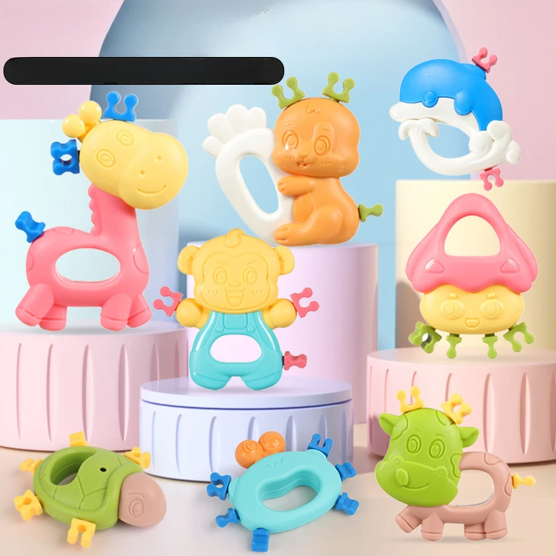 

Baby Rattle Toy 0 1 Year Old Educational Early Education Can Chew Chew Glue Newborn Infants 0-3 To 6 Months of Baby Baby Toys