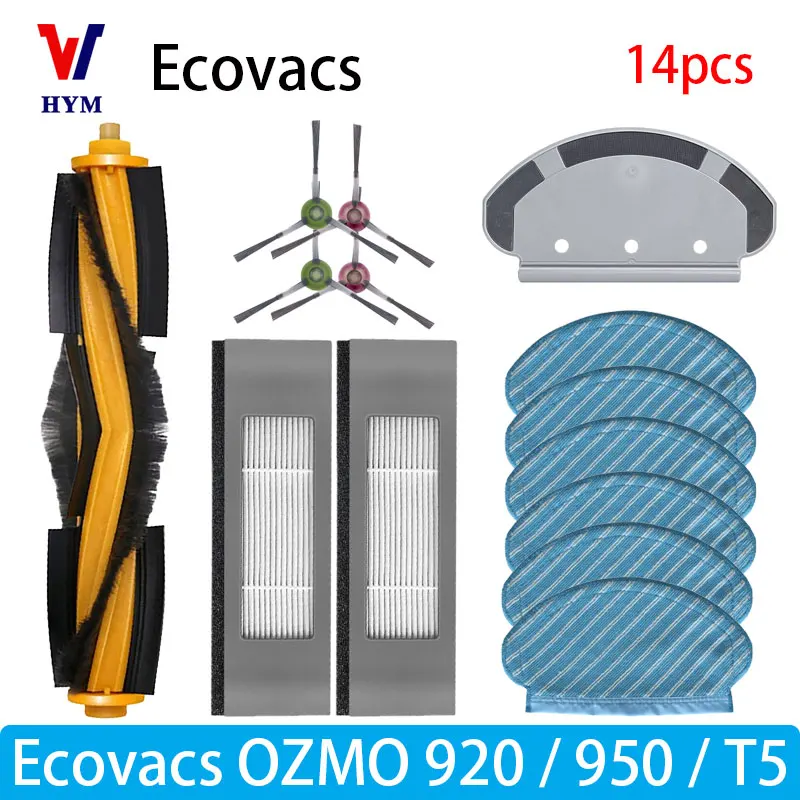 Accessori Per Spazzole Principali Per Robot Ecovacs Deebot Ozmo T8 AIVI T8 Max Spazzola Principale Spazzole Laterali Filtro Panno Per Mocio Sacchetto Per La Polvere