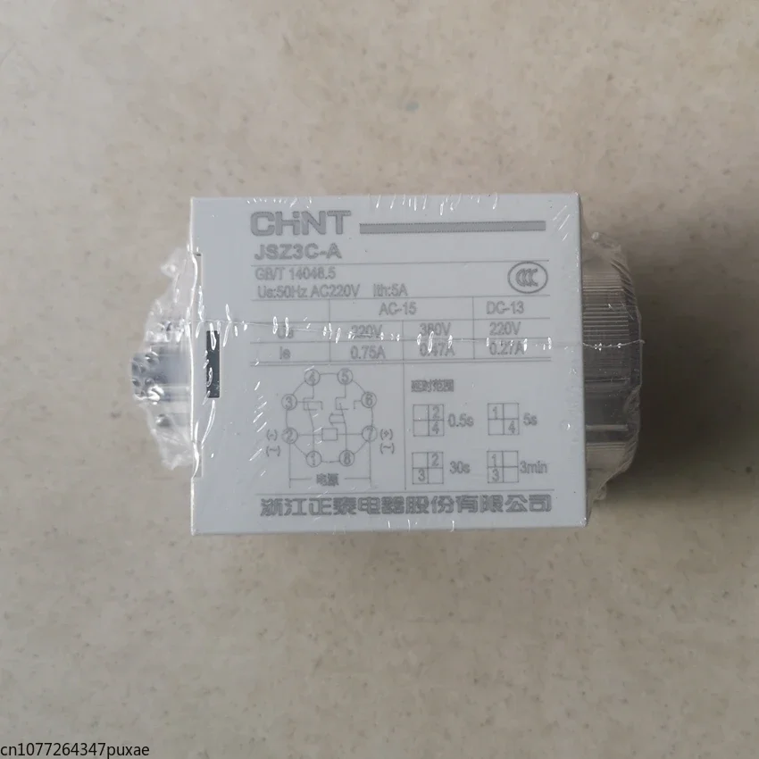 Реле времени CHINT JSZ3C-A, реле времени включения питания 0. Φ/30s/3min AC220V DC24V AC380V AC110V AC36V AC24V DC12V ST3P реле времени