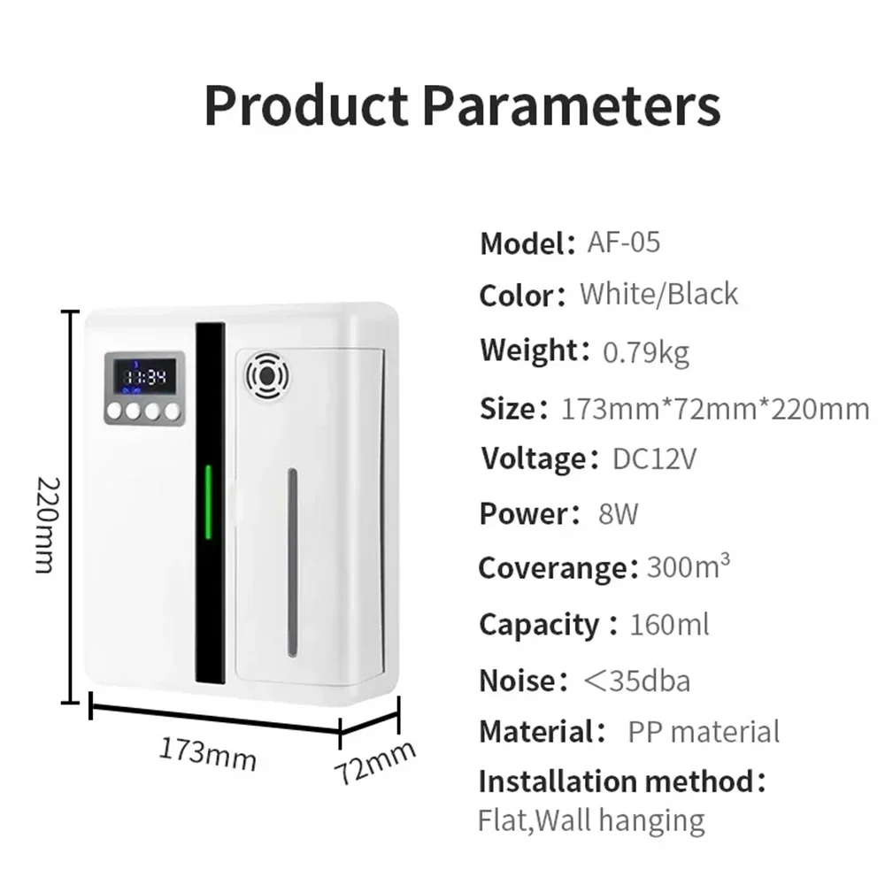 160ml Scent Machine Diffuser Bluetooth Coverage 300m³ Fragrance Machine Smart Scent Diffuser For Essential Oil Hotel Home Fresh 6