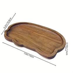 Premium Japanese Solid Wood Tray - Multi-Size High-Value Fruit and Snack Plate Wholesale - 6 Inches (Little Cloud)