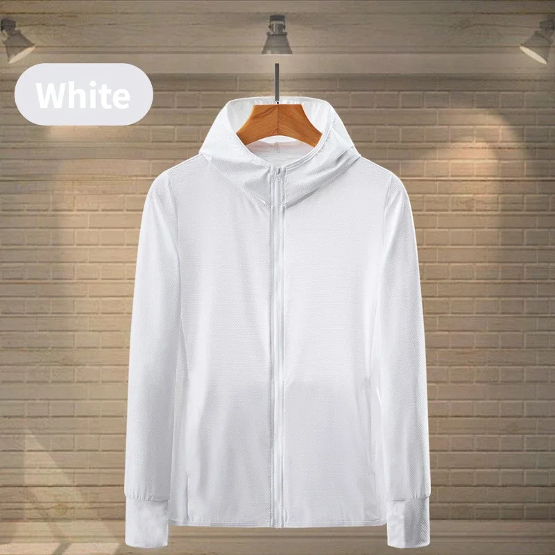 Running Protective Clothing Ice Hooded Trendy Sun Protection Clothing for Men's Sportswear Thin Breathable Jacket Coat sports jacket sunscreen coat
