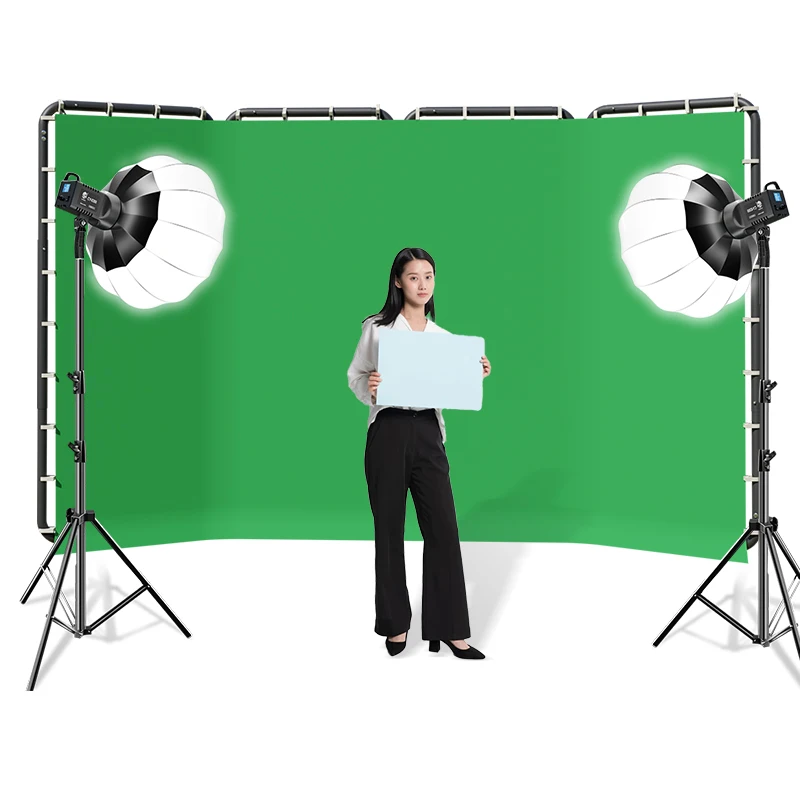 Background White Green Screen Wall Background Stand Frame Photography Outdoor Changing Room Studio Background For Matting Cloth