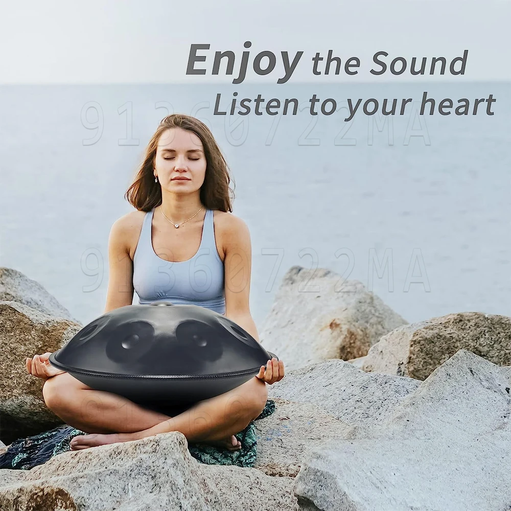 440Hz,432Hz Gold Handpan Drum with Steel Tongue for Yoga, Meditation  Instrument, Beginner, Tambor Gift, 22 in, 9, 10, 12 notes - AliExpress