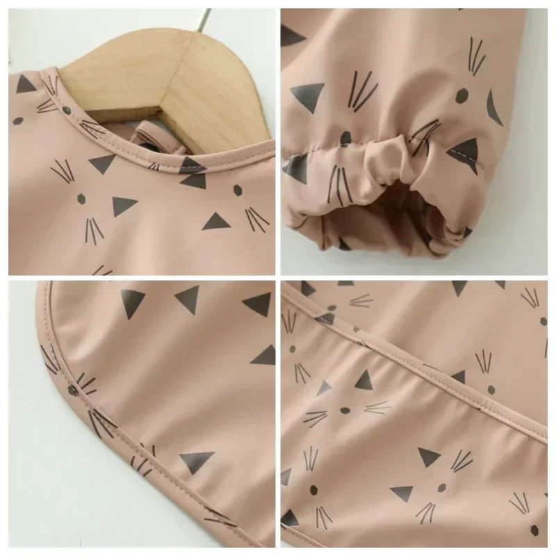 Waterproof Reversible Bib for Children Baby Feeding Bib Soft Waterproof Infant Meal Bib Stain-Resistant Feeding Apron