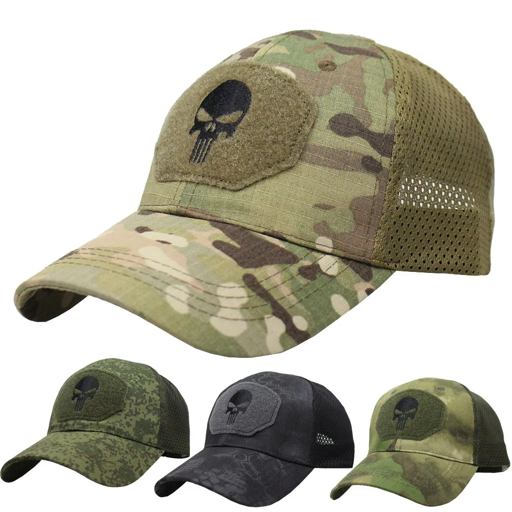 

Camouflage Tactical Baseball Cap Skull Combat Cap Men Women Multicam Camo Outdoor Basketball Football Fishing Hiking Hunting Hat