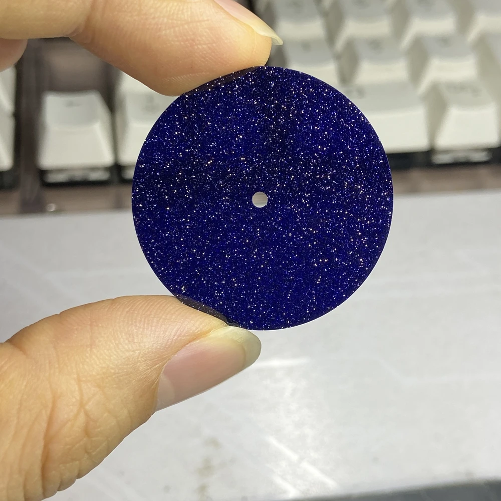 28.5x0.4mm NH35 Watch Dial Natural Green Malachite Blue Sandstone CNC Machine Cut 6