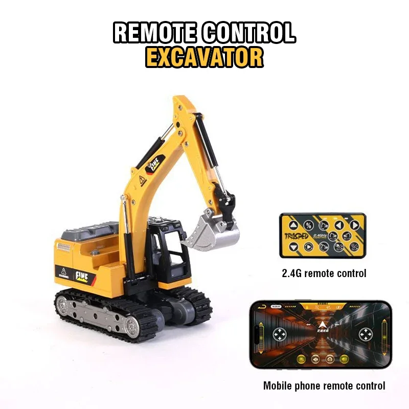Robot Tank Télécommandé Pelleteuse - 2.4GHz, 7 Canaux, Jouet RC