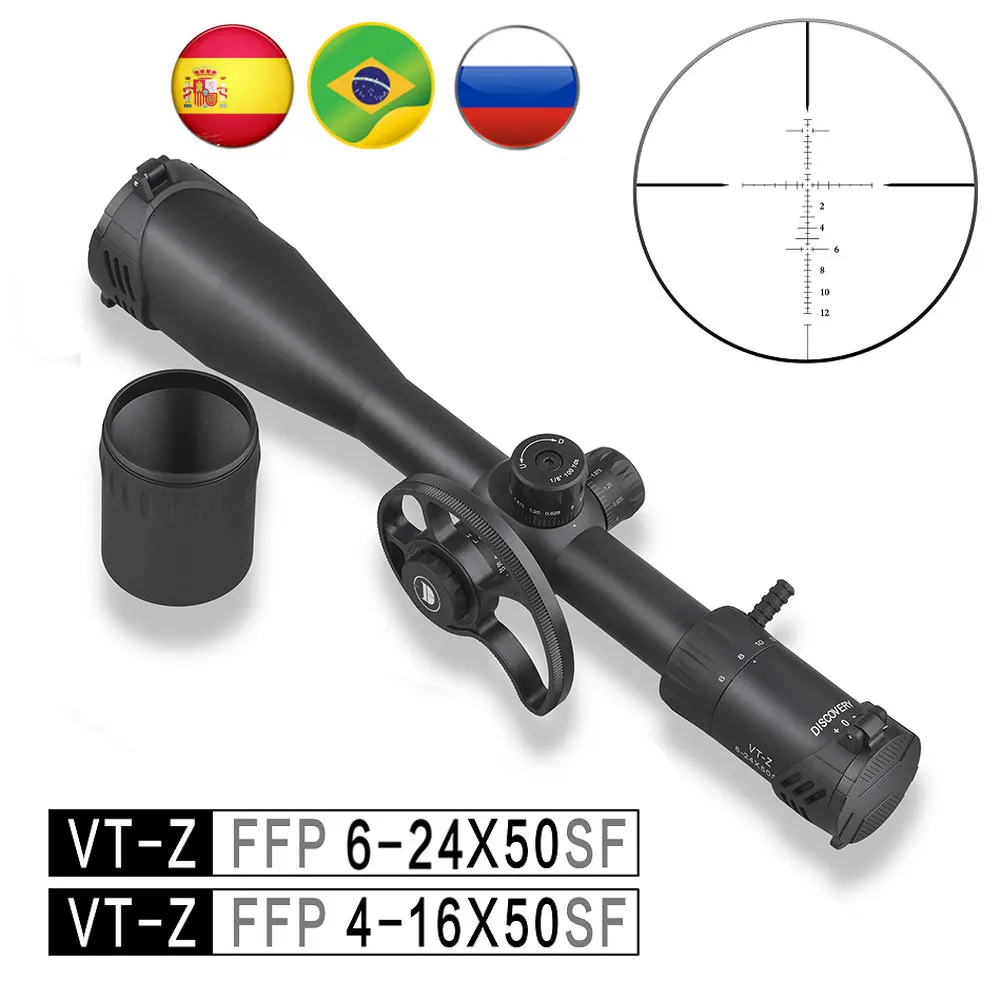 

First Focal Plane Discovery Riflescope 4-16 6-24x50 VT-Z .22LR Shockproof Glass Etched Reticle for Bird Hunting