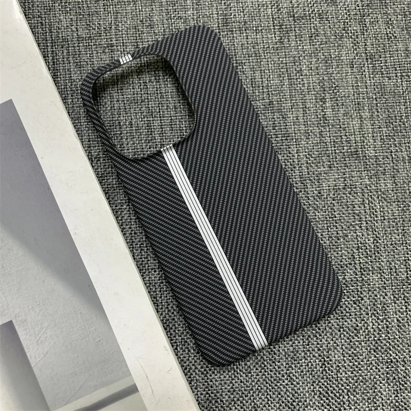 Carbon Fiber Texture Track Pattern Protective Phone Case - Hard PC Back Cover