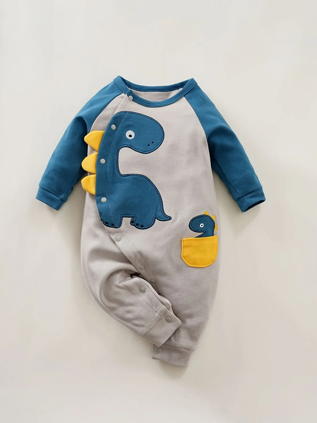 

Newborns Baby Clothes Babysuit Baby Long Sleeve Cartoon Dinosaur Bodysuit