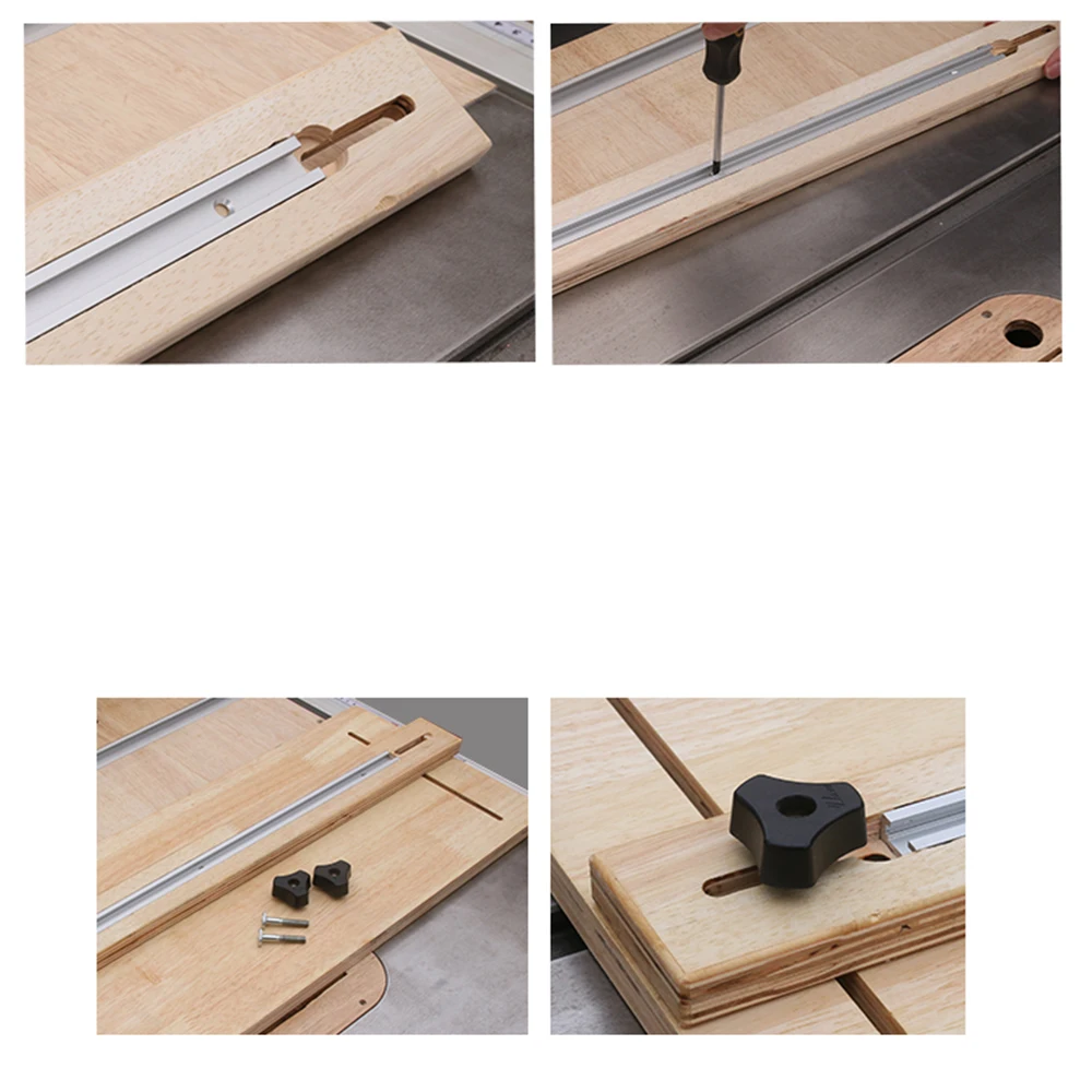 19x9.5mm Woodworking Chute Rail T-track T-slot 300-800MM Miter Track Jig T Screw Fixture Slot Table Saw Router Table DIY Tools miter track jig