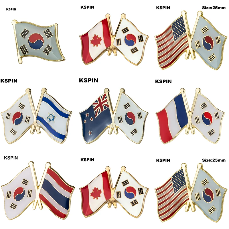 10pcs a lot Flag Lapel Pin Flag badge Brooch Pins Badges
