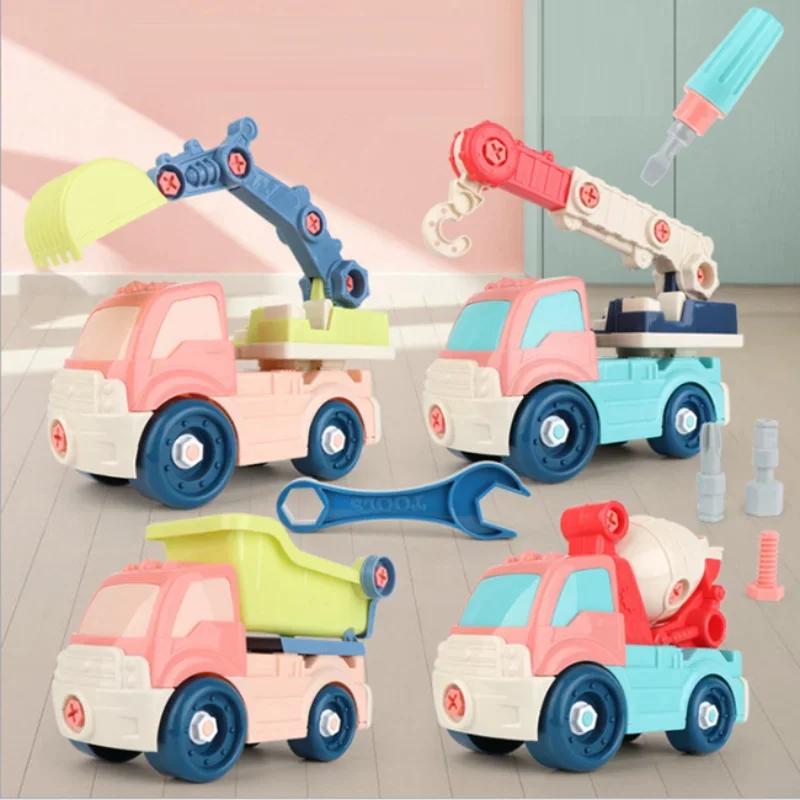 

Children's Toy Car Puzzle DIY Disassembly and Installation Engineering Vehicles Educational Toy Interesting Ruck Assembly Toy