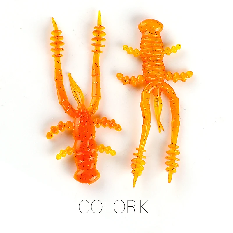 Supercontinent Soft Lure Fishing Bait with Shrimp Scent and Salt, 72mm/47mm Lobster Design