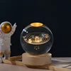 USB LED Night Light Galaxy Saturn Moon Creative Crystal Ball Mood Light Bedroom Home Decor Table Lamp for Children Birthday Gift 3