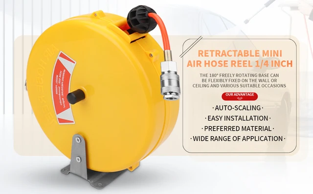 Air Hose Reel Automatic Reel, Retractable Reel Air Hose, Pu Air Hose Reel