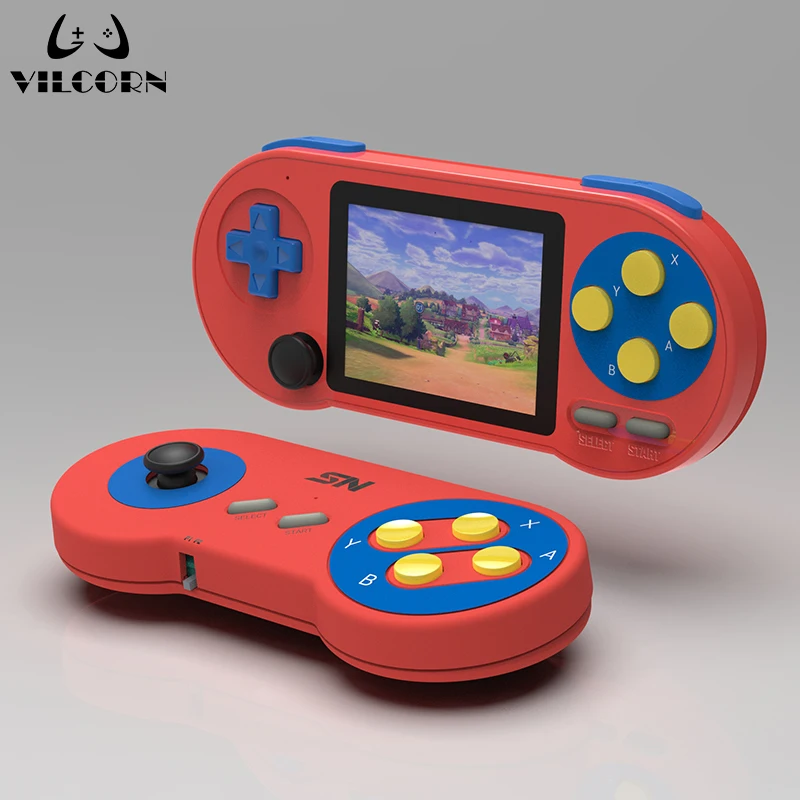 Consola de Videojuegos Retro Portátil SF2000, Pantalla HD de 3 Pulgadas, 8000 Juegos, Un Jugador o Dos Jugadores, Comunicación Wi-Fi