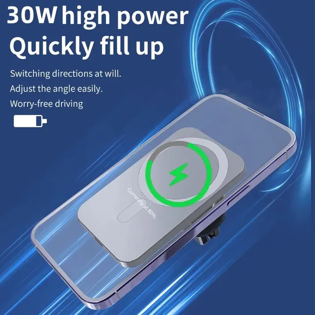 Magnetic Car Wireless Charger For iPhone 17 16 15 14 13 12 Pro Max Mini Car Phone Holder Stand Mount Fast Charging Station 2